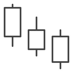 Poster - Candlesticks vector outline icon or design element