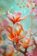 Wall Mural - Soft Pink and Orange Flower Blossom