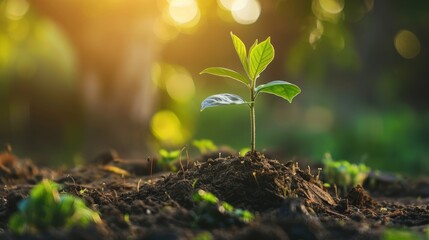 Canvas Print - New Life Sprouting in the Sunlight