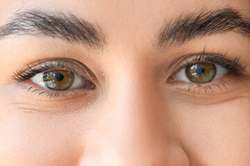 Young African-American woman with beautiful eyes, closeup