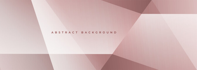 Poster - Soft pink modern abstract wide banner with geometric shapes. Light rose vector abstract background.