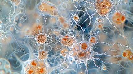 Poster - Study fungal spores under high magnification to document their morphology, dispersal mechanisms, and ecological significance in nutrient cycling and disease transmission. Generative AI.