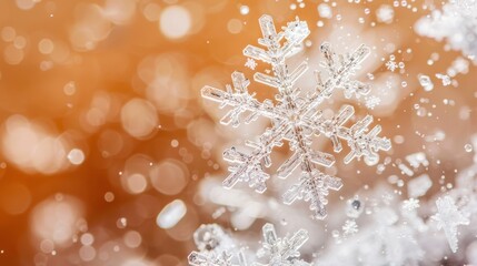 Sticker - close up of a snow flake 