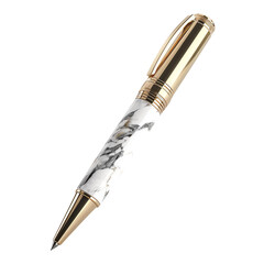 Elegant gold and marble ballpoint pen, perfect for making a stylish statement in any professional or academic environment.