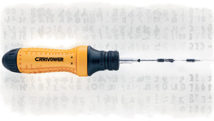 Wall Mural - Screwdriver isolated on white