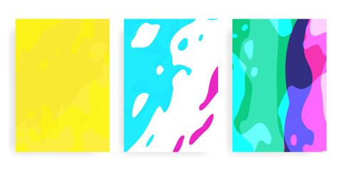 Wall Mural - A dynamic neon background with bold, textured edges and overlay color blocks.  