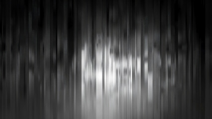 Wall Mural - Black and white digital glitch art background, stripes of dark grey with a subtle noise effect, creating a dark and mysterious atmosphere.