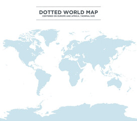  ヨーロッパ・アフリカを中心として、南極を含んだ世界地図。　中サイズ。