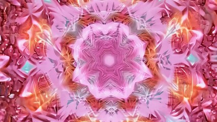 Fototapete - This Colorful, geometric, kaleidoscope pattern. Technology background