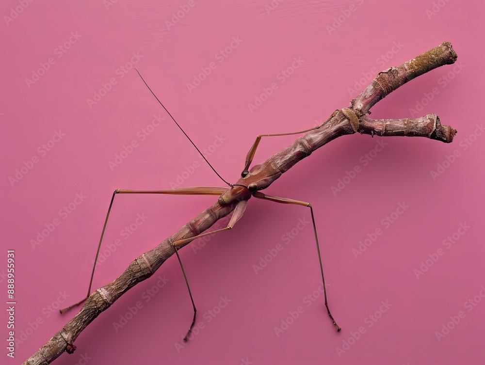Insect Spin Walking stick insect spinning on a solid plum back 083 insect, nature ...