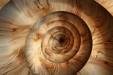 Wall Mural - infinite fractal wood background generative ai