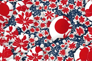 Canvas Print - Japan Flag background 