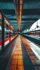 Wall Mural - train station background