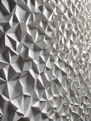 Wall Mural - Polygonal pattern enhances modern white D interior