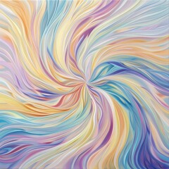 Wall Mural - hypnotic vortex of swirling pastel hues creating a mesmerizing abstract mandala effect