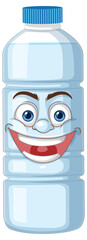 Poster - Smiling water bottle with expressive face