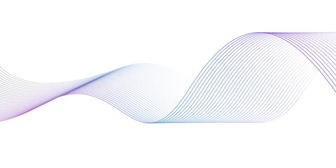 Aufkleber - Modern abstract glowing wave lines. Dynamic flowing wave design element. Futuristic technology and sound wave pattern. PNG.