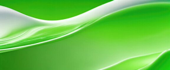 Wall Mural - Soft and liquid Green waves background