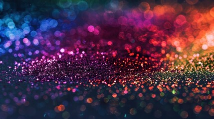 Sticker - A colorful explosion of glitter in the sky. The colors are bright and vibrant, creating a sense of excitement and energy. The glitter is scattered throughout the image, giving it a dynamic