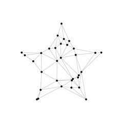 Poster - Star geometric triangle design vector