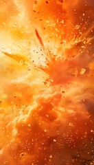 Poster - orange explosion background