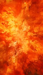 Poster - orange explosion background