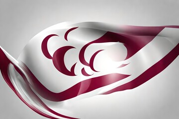 Canvas Print - Qatar Flag background 