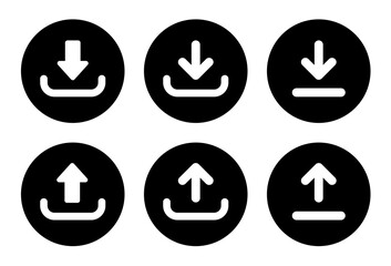 Poster - download and upload icon vector. symbol, sign.
