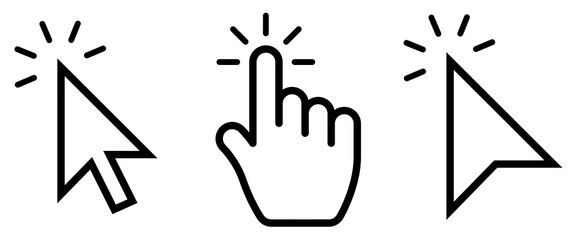 Poster - cursor click vector. symbol, sign.