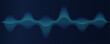© Olga Tsikarishvili - Abstract motion sound wave line equalizer in blue green colors. Vector design template of sound, voice, music background banner