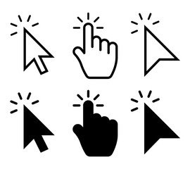 Poster - cursor click vector. symbol, sign.