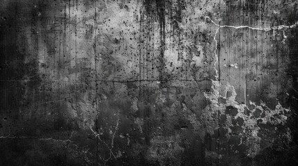 Grey Grunge. Concrete Wall Texture for Dark and Rough Background