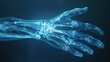 © I Am The Future - Human arm X-ray with highlighted bones.