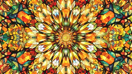 Wall Mural - abstract stained glass pattern