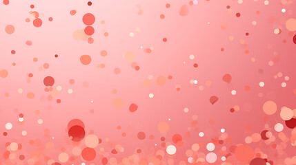 Poster - Soft Pink Gradient with Scattered White and Red Confetti