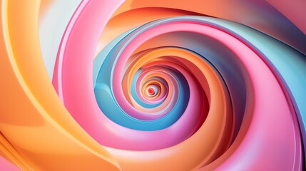 Poster - An abstract design with a colorful spiral.