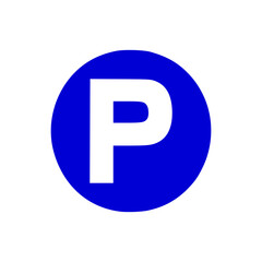 blue parking road sign vector illustration template design