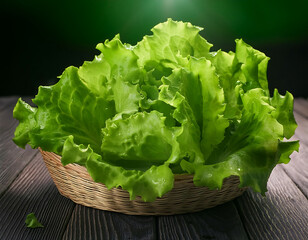  Fresh Lettuce- A close-up of crisp, green lettuce, highlighting its freshness and health be_1(92)