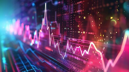 Animated graph depicting the heartbeat of financial markets, pulsing with the highs and lows of activity.