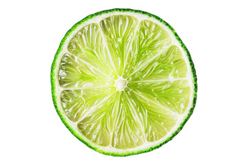 Poster - Sliced lime isolated on transparent background