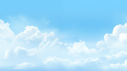 Poster - Expansive Cloudscape Over Light Blue Sky