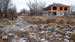 © Kondor83 - Poor city outskirts with abandoned houses, graffiti and garbage everywhere