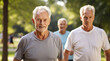 © triocean - Fit senior people exercise in park, healthy active lifestyle in the retirement