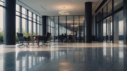 Poster - Blurred office hall and meeting room for business backdrop