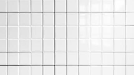 Leinwandbilder - White tile seamless pattern wall background, white clean solid tile surface, empty white wall background, tile kitchen and bathroom wall pattern, white ceramic tile