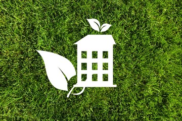 Canvas Print - sustainable green smart building green business idea