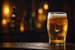 © Introvertia - Glass of cold beer on wooden bar counter