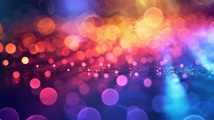 Poster - Artistic entertainment concept with defocused disco lights and show ambiance