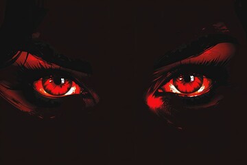 Poster - The eyes are red and glowing in the dark