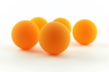 Aufkleber - Collection of orange eggs arranged on a white surface, great for food or decoration imagery